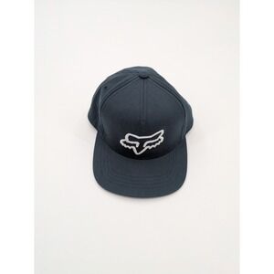 Fox Racing Stretch Fit Hat Youth One Size Navy Logo Cap Embroidered‎ Logo